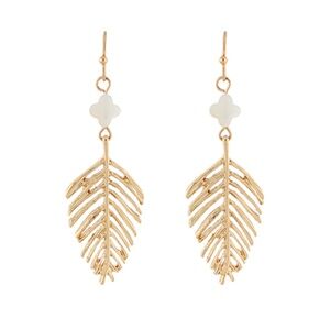 Linked Leaf & Clover Earrings